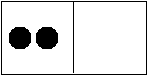 two boxes side by side, two circles in the first box